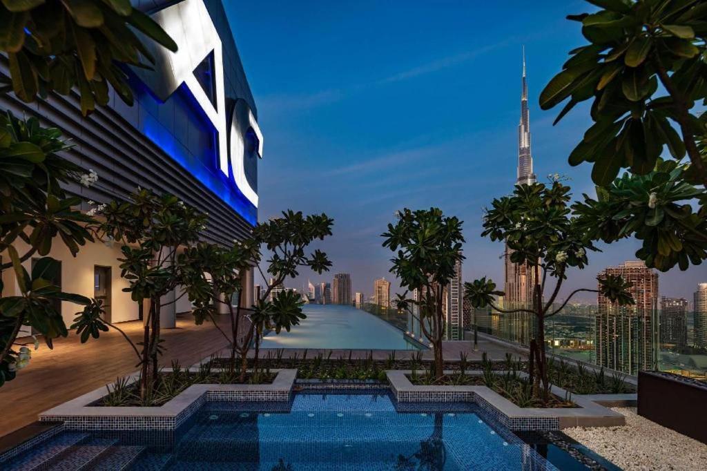 Paramount Midtown Deluxe 1 Bedroom Apartment With Full Burj-Khalifa View Dubai Luaran gambar